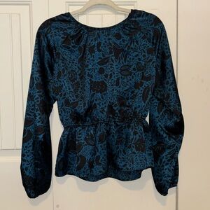 Blouse Size XS Ann TaylorBlue/Black